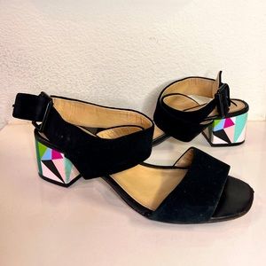 EVERYTHING MUST GO‼️ Pre-loved Katy Perry Strappy Sandals with Geometric Heels